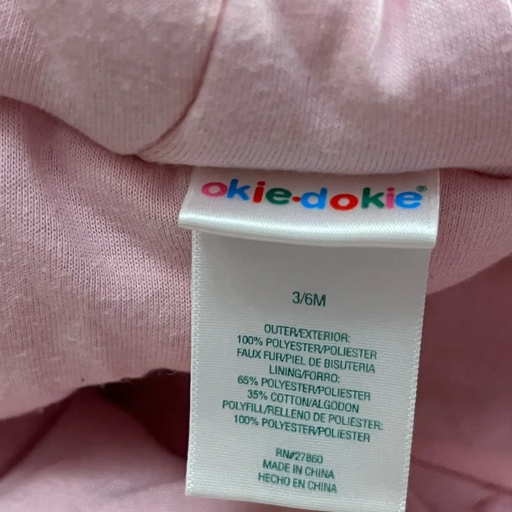 Okie Dokie Blush Pink Cozy Hooded Footie